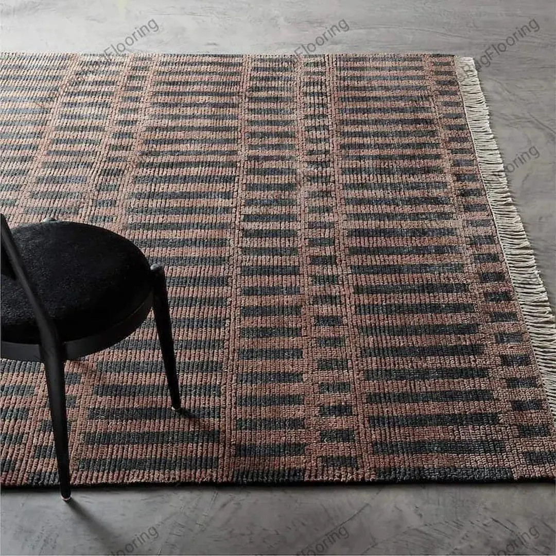 Hand Knotted Wool Area Rug: Black & Brown Esme Design - Etsy | Etsy (US)