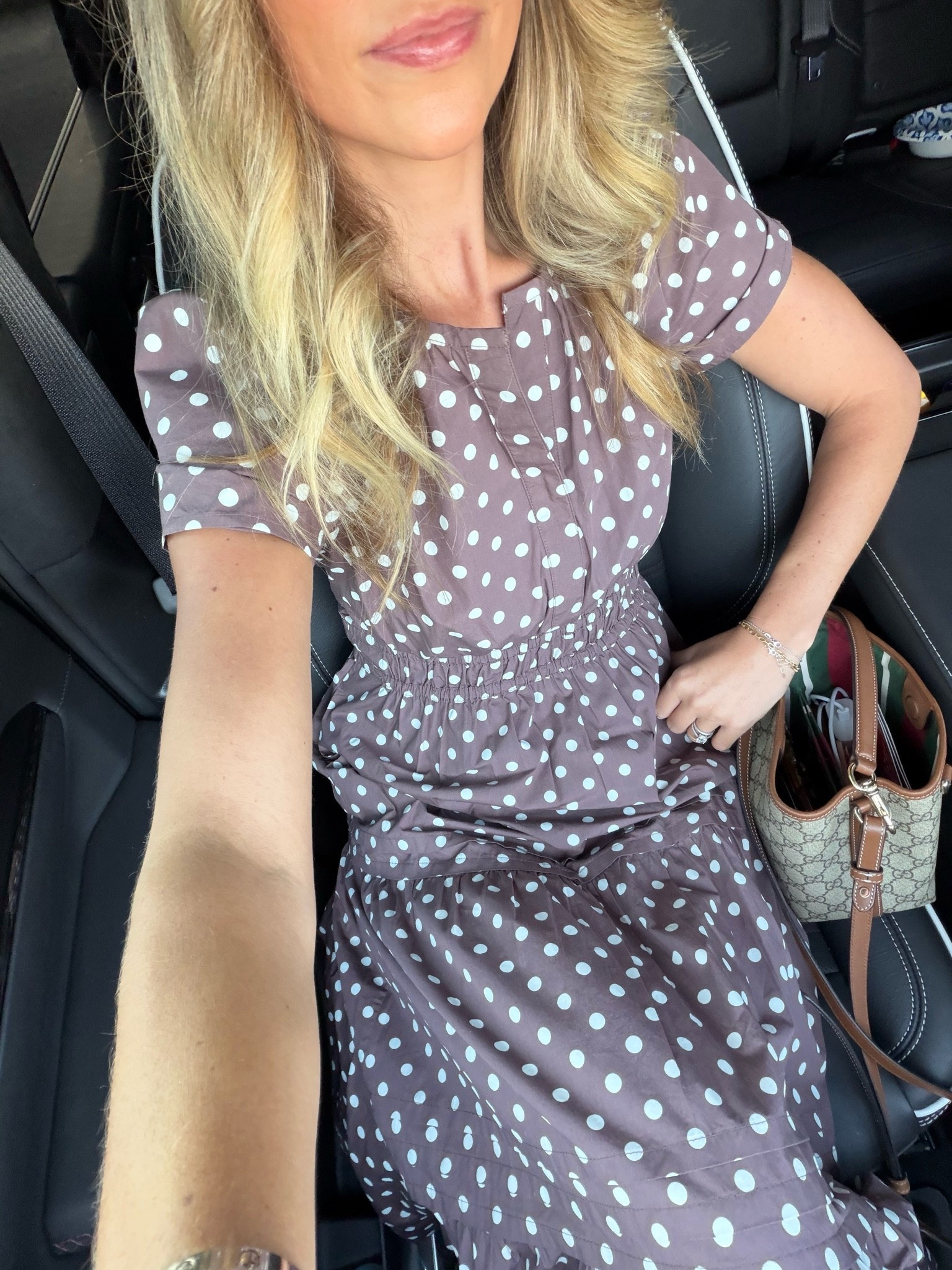 Today’s outfit! Love this polka dot @Quince dress. Great for casual everyday, or dressing up for church! And it’s on sale for 55% off! Size XS, color mocha midi dot

#LTKOver40 #LTKPetite #LTKootd