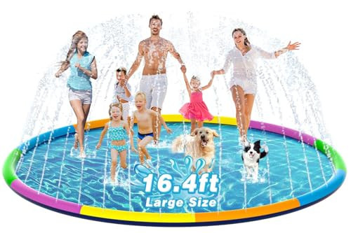 EPN Splash Pad, 16.4 FT Size Extra Large Sprinkler Play Mat for Dogs & Kids, Thicker Pool Summer Outdoor Water Toys Fountain Pad for 3+ Children & Pets | Amazon (US)