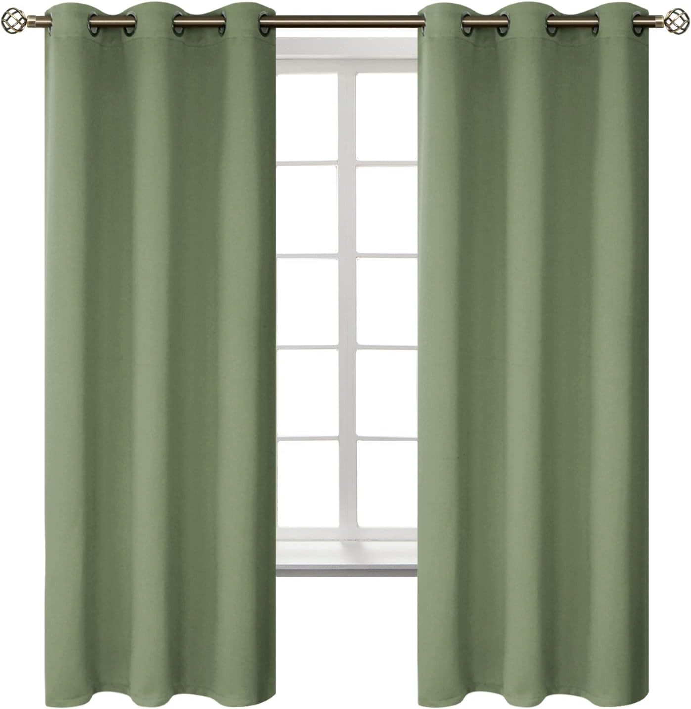 BGment Room Darkening Curtains 63 Inches Long - Grommet Thermal Insulated Drapes Window Treatment... | Amazon (US)