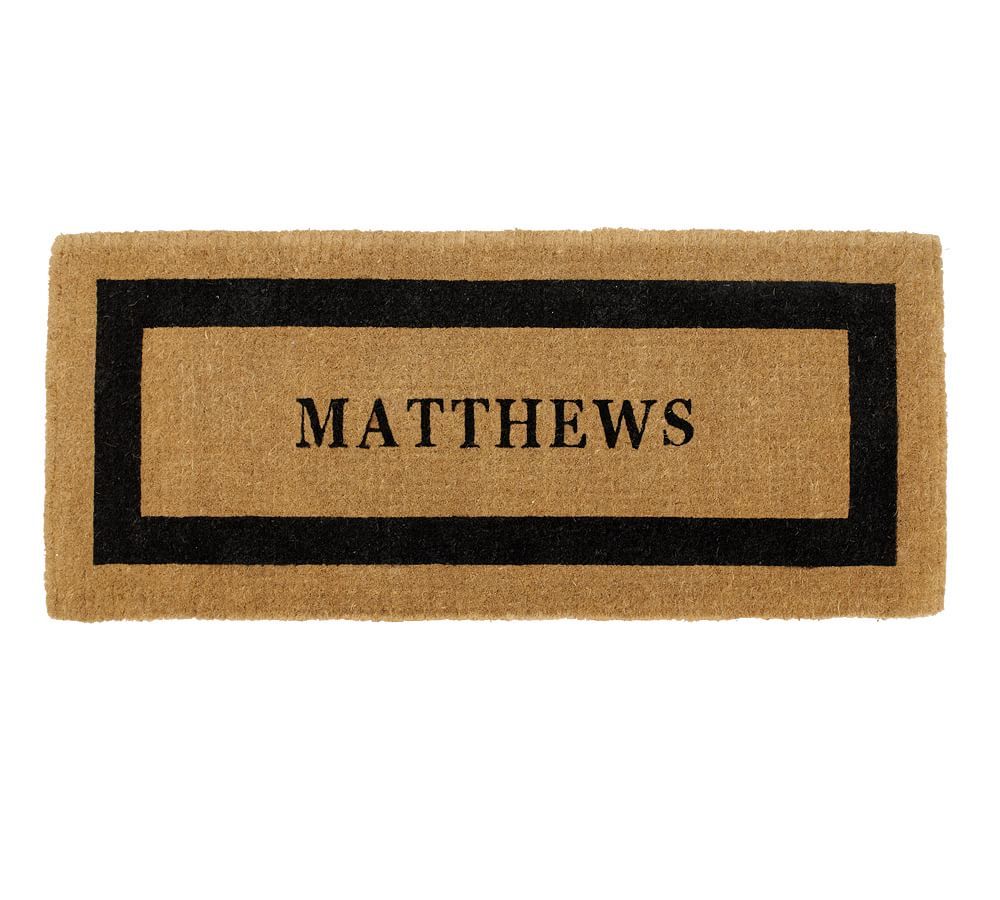 Personalized Framed Doormat, 30 x 48&amp;quot;, Espresso | Pottery Barn (US)