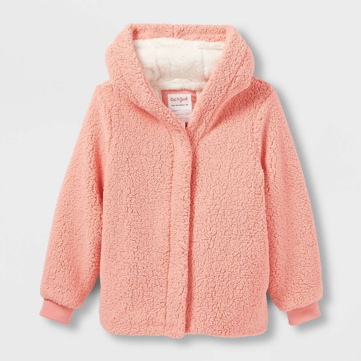 Girls' Sherpa Faux Fur Jacket - Cat & Jack™ | Target