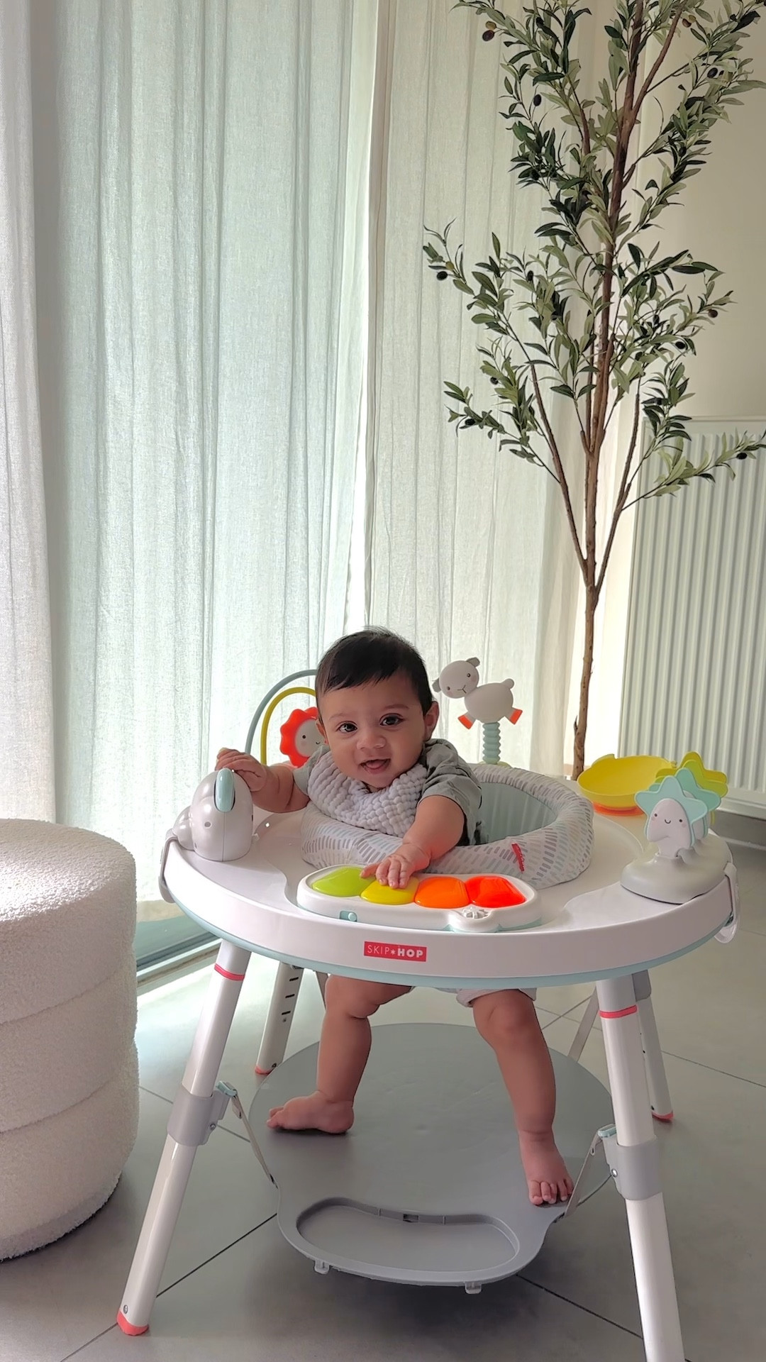 Skip Hop Baby Activity Center. 
Literally a babysitter. 
White pouf ottoman. 
Amazon olive tree. 
Interactive Play Center with 3-Stage Grow-with-Me Functionality, 4mo+, Explore & More. 

Easy to assemble, with toys that can be positioned anywhere for baby, it features a 360-degree rotating seat that turns and stretches for bouncing. Our unique Discovery Window™ lets baby see their feet while they play to learn cause and effect. As baby grows, our activity center converts for easy cruising—ultimately becoming a clean, sturdy table for coloring, playing and more. A modern, clean aesthetic and multiple uses will make this activity center a family favorite!.
	•	As baby grows, our activity center converts for easy cruising—ultimately becoming a clean, sturdy table for coloring, playing and more
	•	Three stages of use: Sit, swivel, bounce & play; Cruise & interact; Play table; 25+ developmental activities
	•	Clip-on toys can be positioned based on baby’s abilities
Amazon baby finds. 
Amazon. 
Amazon prime day sale. 

#LTKHome #LTKBaby #LTKFamily