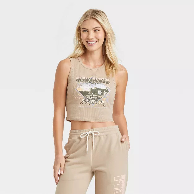 Women's Pink Floyd Graphic Tank Top - Light Brown | Target
