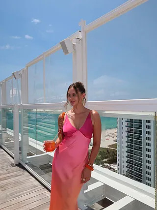 Mirabella Blue Satin Sorbet Maxi Dress | 12th Tribe