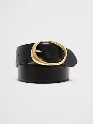 Vegan Suede Organic Buckle Wide Belt | Banana Republic Factory