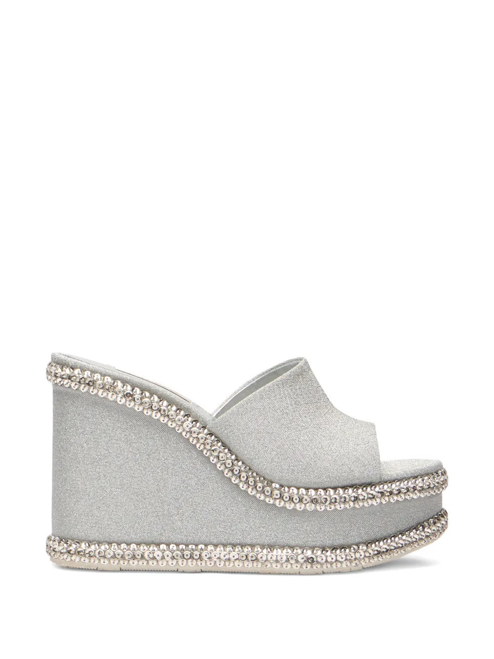 Casadei Sirio wedge sandals - Silver | Farfetch Global