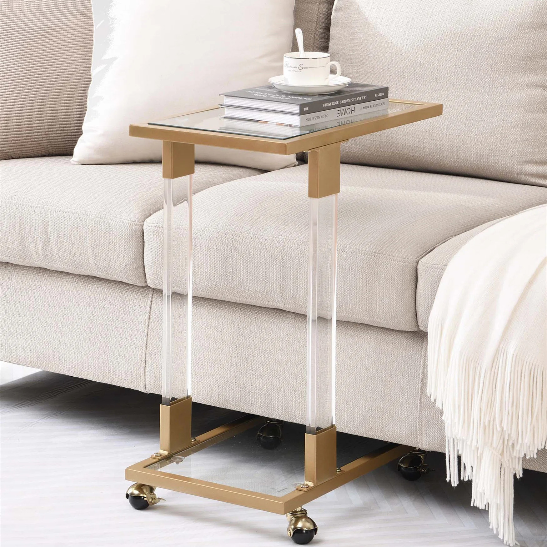 Everly Quinn Abdurrehman Glassside Tray Table | Wayfair | Wayfair North America