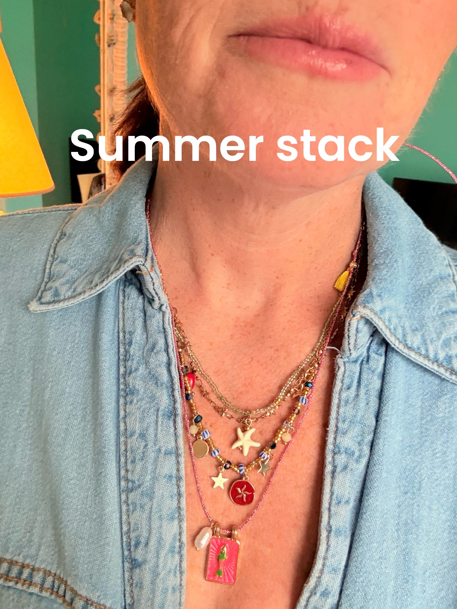 Perfect summer stack 
Coastal themed 
Fish details 
Pendant necklace

#LTKSeasonal #LTKOver40 #LTKselfcare