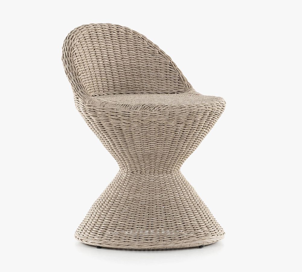Encinitas All-Weather Wicker Petite Dining Chair | Pottery Barn (US)