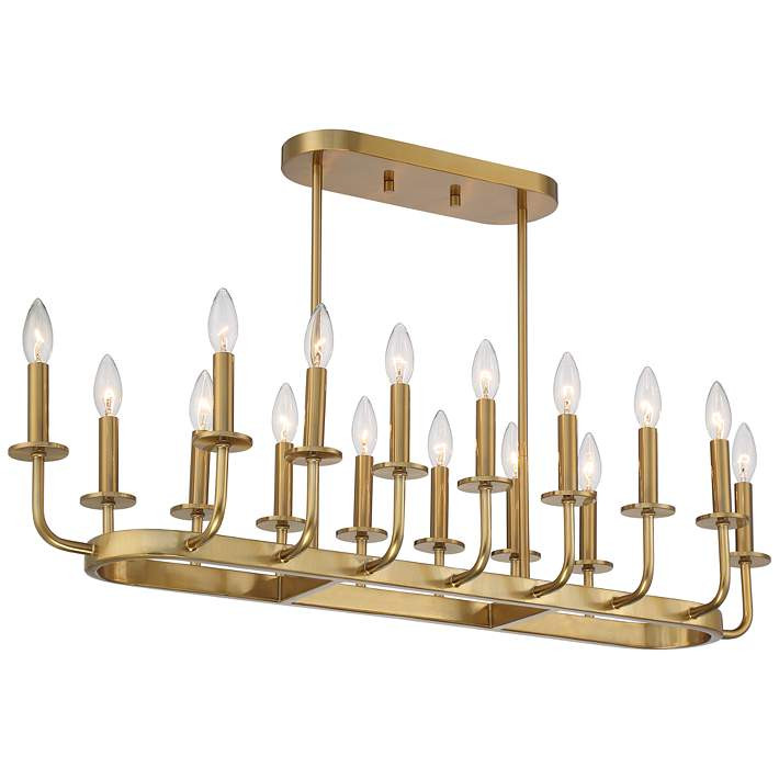 Stiffel Bondai 38 3/4" Wide Soft Gold 16-Light Island Chandelier | Lamps Plus