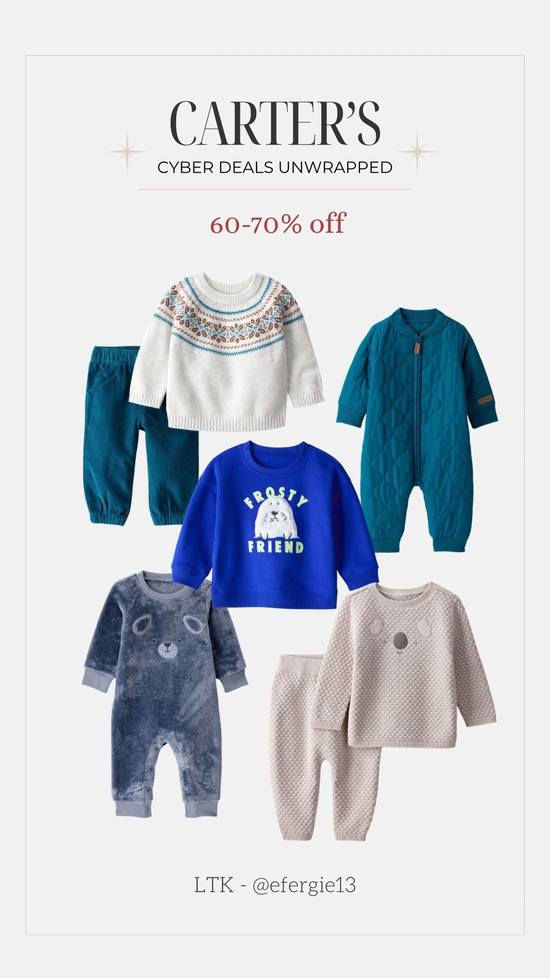 Cyber Deals Unwrapped: 60-70% off with extra 20% off select styles with code: CYBER20

#LTKBaby #LTKHoliday #LTKSaleAlert
