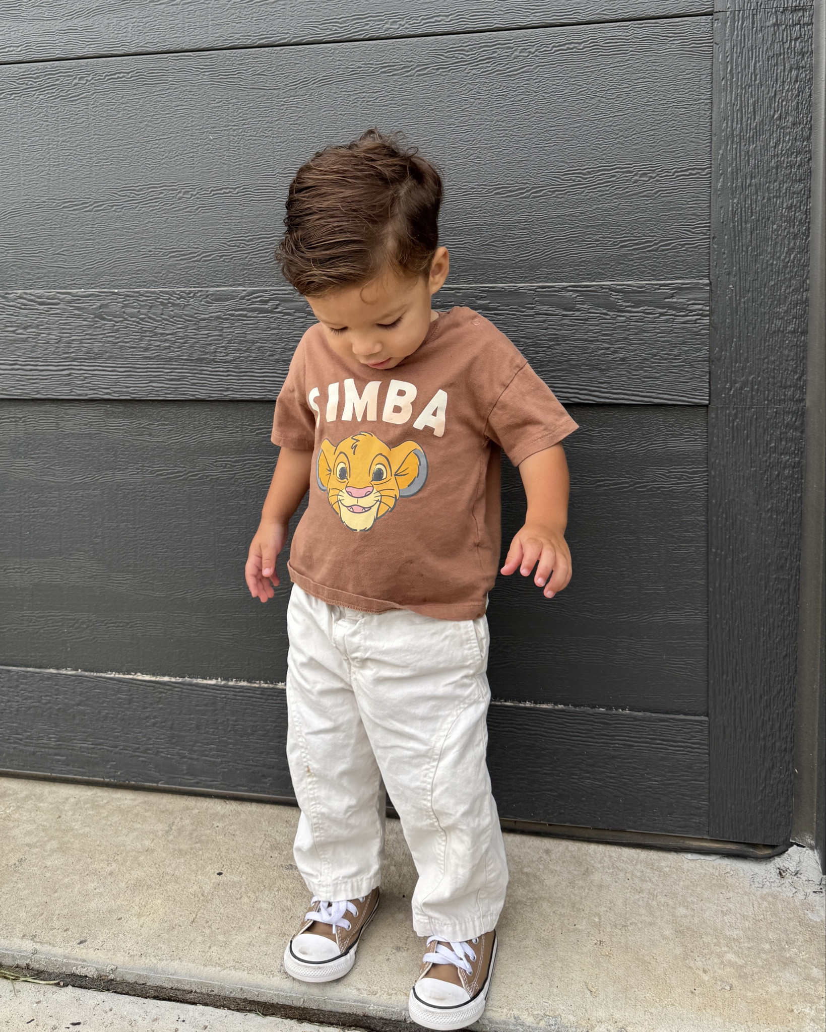 Simba shirt is sold out! But I love these baggy cream pants from Zara and we’re obsessed with these Converse because they’re super light and easy for him to walk in.

#LTKFamily #LTKKids