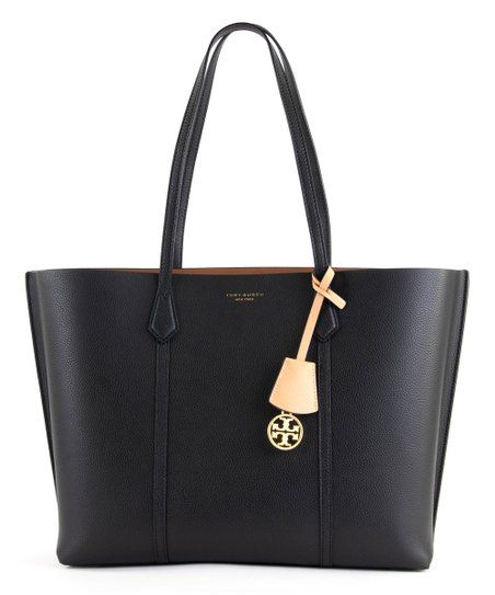 Black Perry Triple-Compartment Leather Tote | Zulily