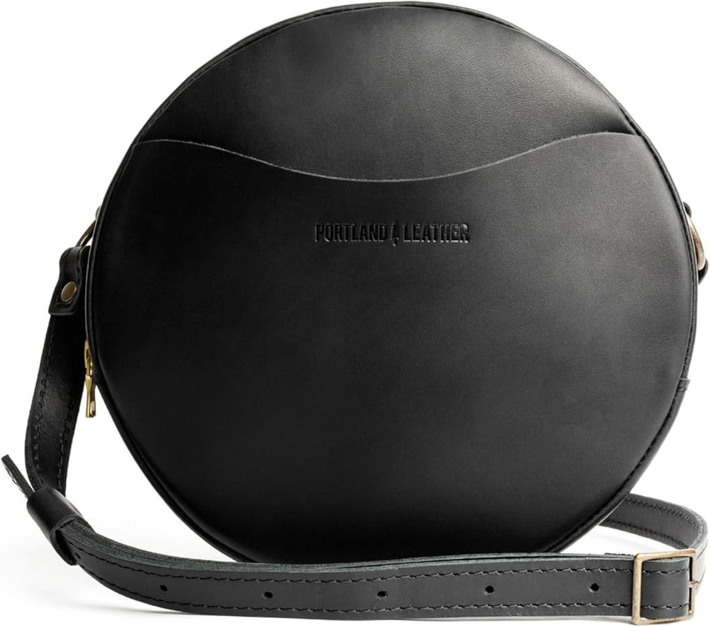 Portland Leather Goods Circle Crossbody Bag for Women – Handmade from the Finest Full-Grain Hid... | Amazon (US)