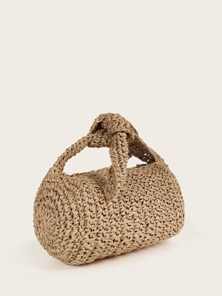 New
     
      Knot Handle Straw Bag | SHEIN