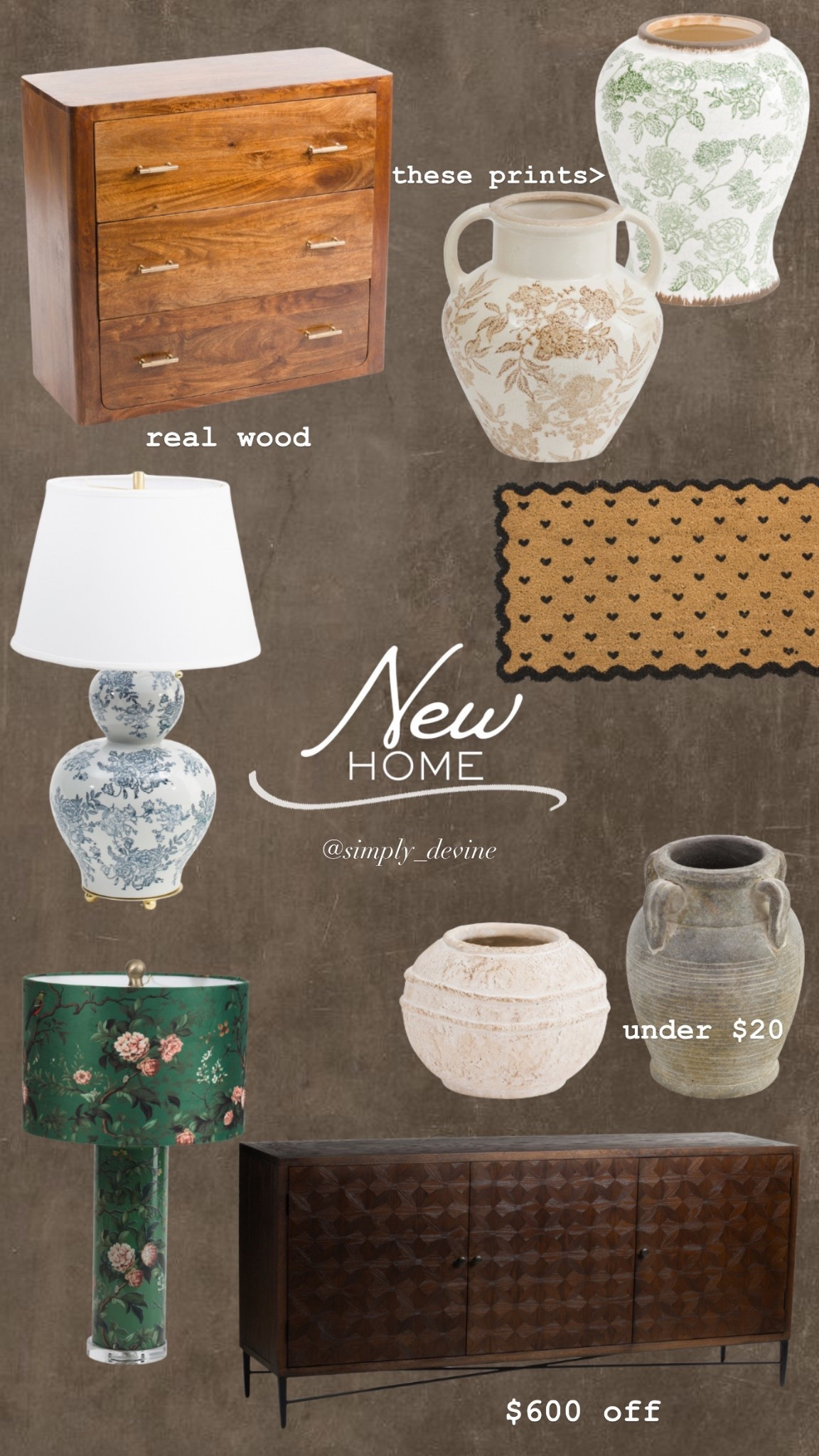 Home new arrivals. Dresser. Terra-cotta vase. Planter. Spring home refresh. TJ Maxx finds. Florals. Entry rug. Table lamp. 

#LTKHome #LTKFindsUnder50 #LTKFindsUnder100