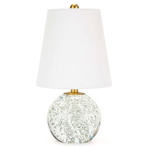 Regina Andrew Bulle Hollywood Regency Clear Crystal Base Mini Lamp | Kathy Kuo Home