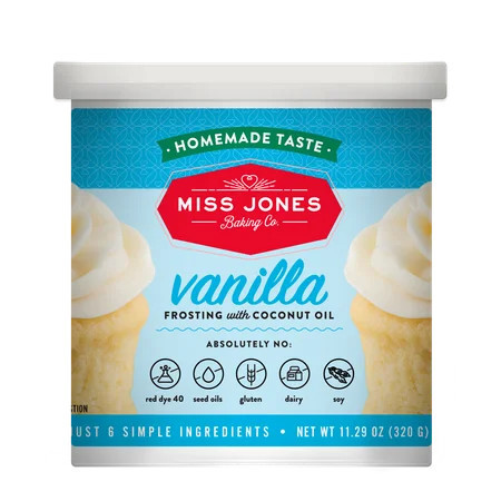 Miss Jones Baking Co. Natural White Vanilla Frosting, 11.29oz | Walmart (US)