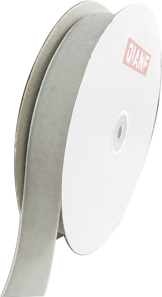 QIANF Vintage Silver Velvet Ribbon, 1 Inch X 25Yd | Amazon (US)