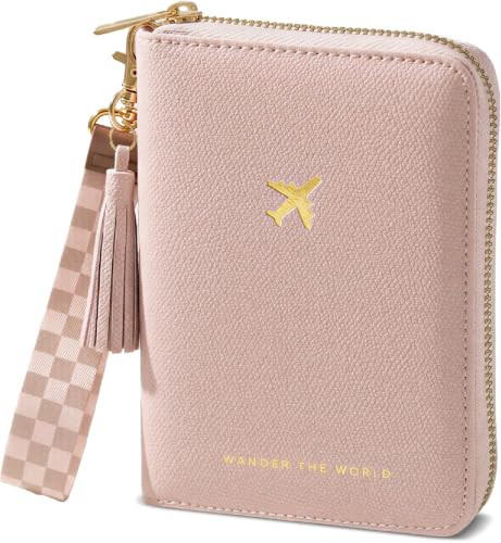 Beautiful Passport Holder And Travel Wallet with Wristlet Strap - All-in-One Organizer for Women with Card Slots and Tassel Keychain - Perfect RFID Blocking Case to Keep Your Documents Safe | Amazon (US)