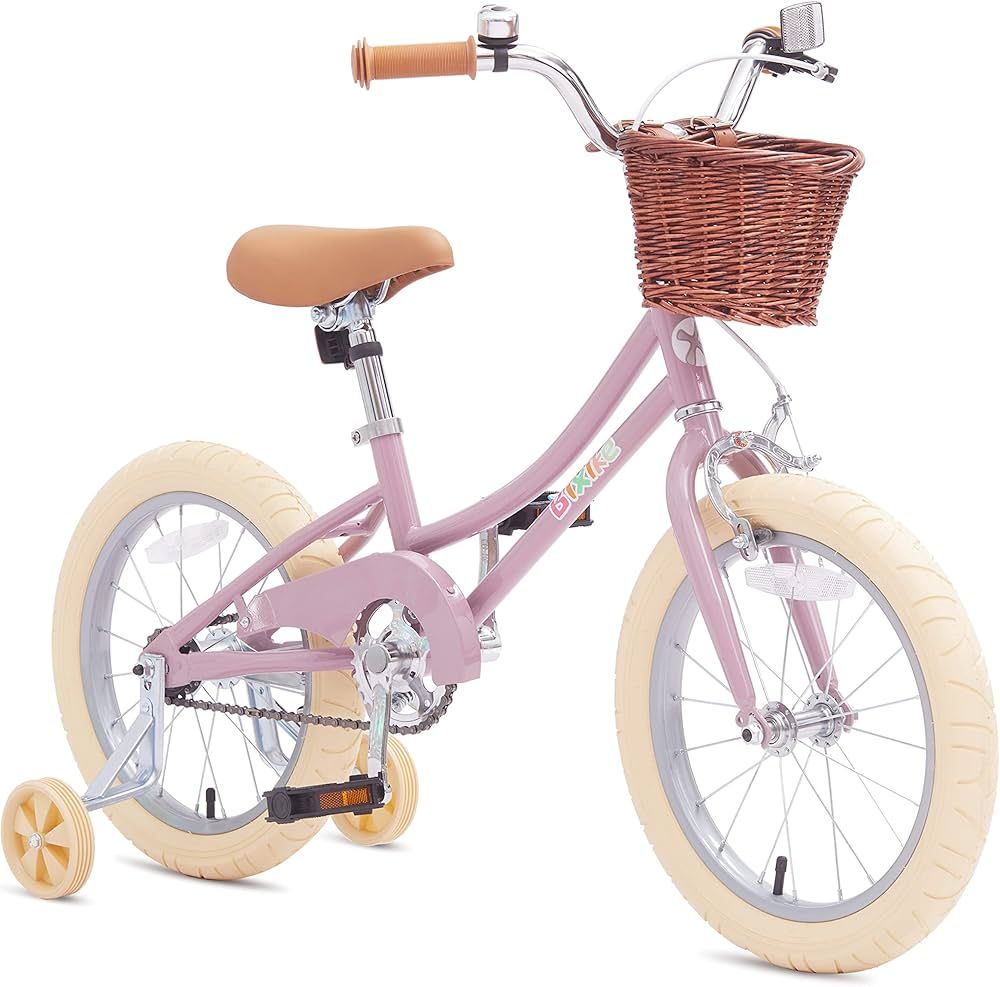 Bixike Retro Design Girls Bike with Basket for 4-13 Years Old Kids, 16 Inch Kid Bicycle for Girls... | Amazon (US)