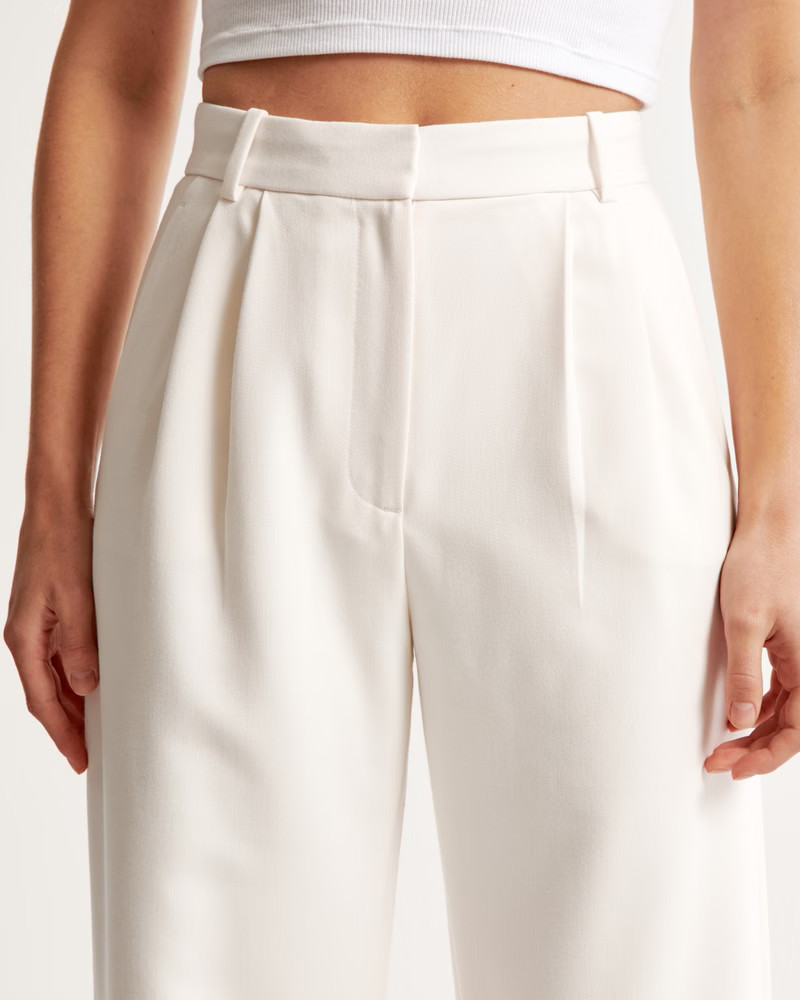 Women's A&F Sloane Tailored Wide Leg Pant | Women's Bottoms | Abercrombie.com | Abercrombie & Fitch (UK)