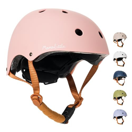 MomnLittle Kids Bike Helmet with Quick Pinch-Free Magnetic Buckle CPSC Certified Bike Helmet for Toddler Boys and Girls (Peach Pink, Small: 20.4"-22" / 52-56cm) | Amazon (US)