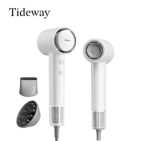 Tideway C02 Titanium High-Speed Hair Dryer, 110,000 RPM Brushless Motor, Ionic Technology, 4 Heat Settings, Smart Thermo Control | Walmart (US)