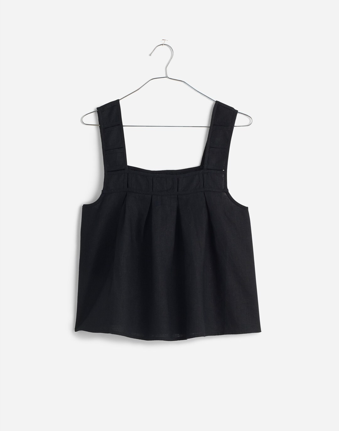 Embroidered A-Line Top in 100% Linen | Madewell