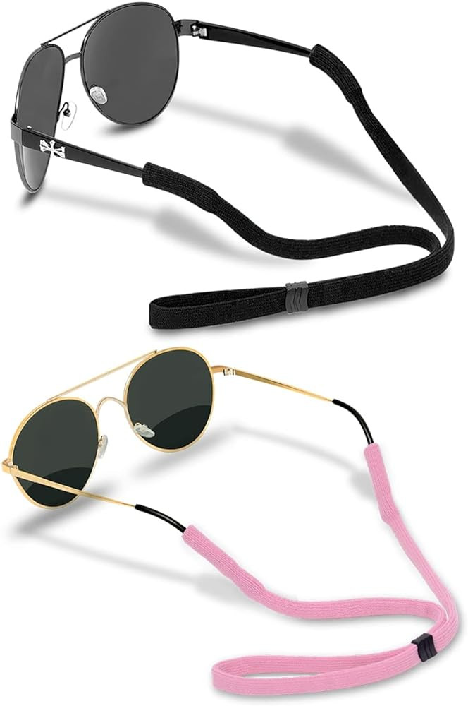 Glasses Strap (2 PCS) Sports Eyeglass Strap Adjustable Sunglasses Retainer for Men Women | Amazon (US)
