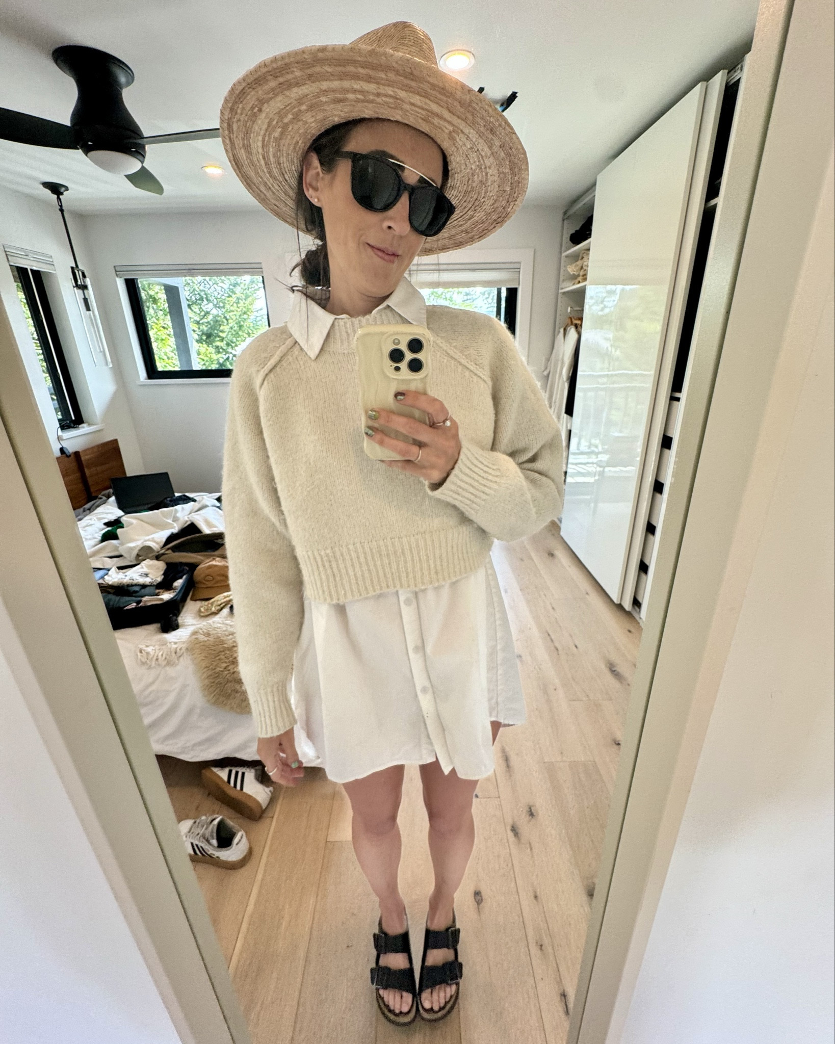 Hello almost summer time☀️. I feel like platform Birkenstocks always just level up the outfit a smidge👌. Also who doesn’t just LOVE a white shirt dress💕

#LTKcanada