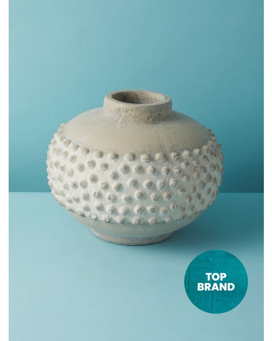 13in Textured Terracotta Vase | Decorative Objects | HomeGoods | HomeGoods