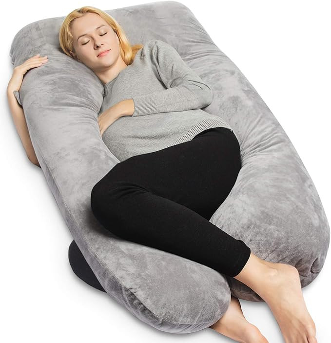 QUEEN ROSE Pregnancy Body Pillows ,U Shaped Full Body Maternity Pillow for Pregnant Women with Re... | Amazon (US)