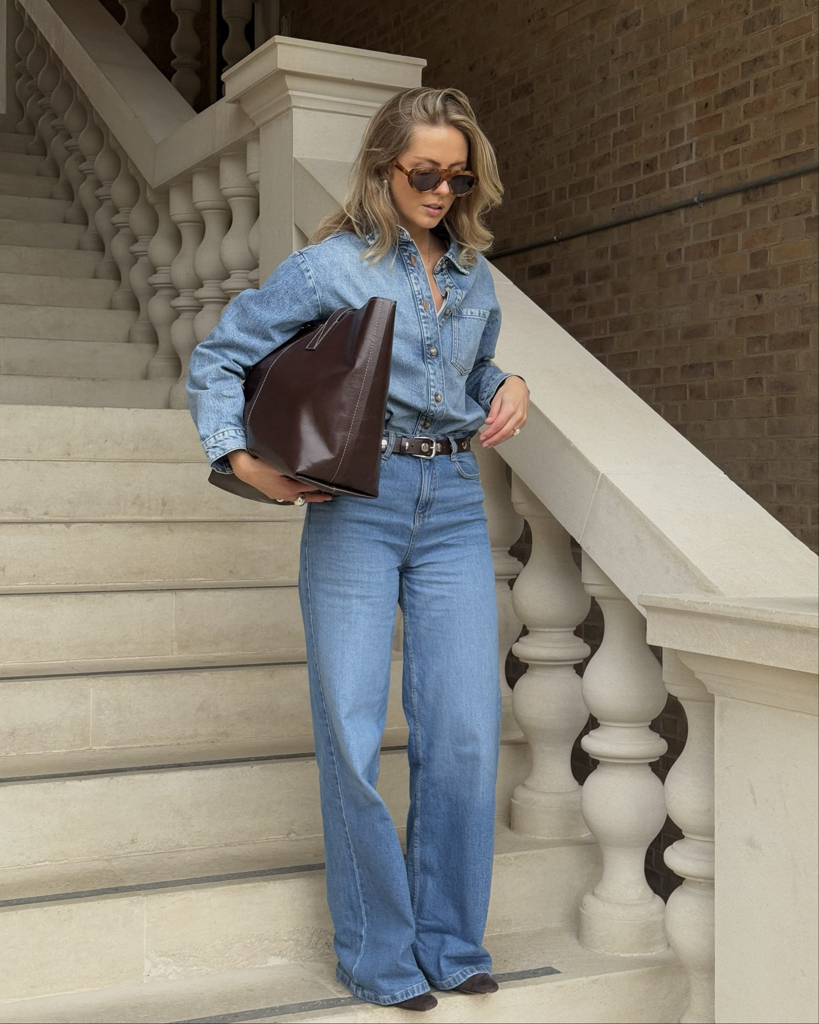 Double denim dressing for autumn 💙💙🤎

Nobody’s child, denim shirt, denim jeans, brown leather bag, Radley, denim, autumn outfit, everyday style, brown suede boots, co-ord,  brown, mocha mousse 

#LTKautumn #LTKuk #LTKwinter