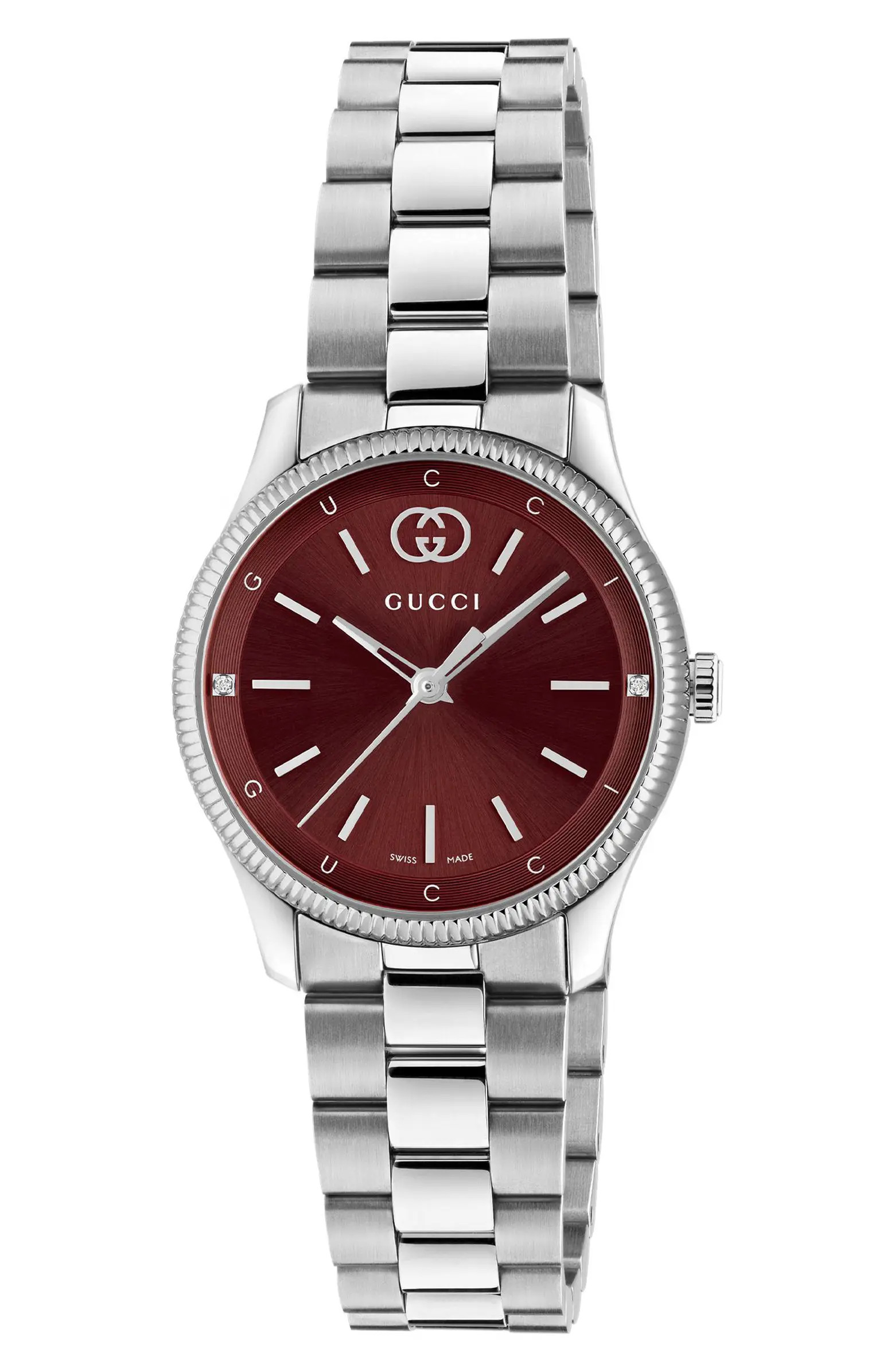 G-Timeless Diamond Slim Bracelet Watch, 29mm | Nordstrom