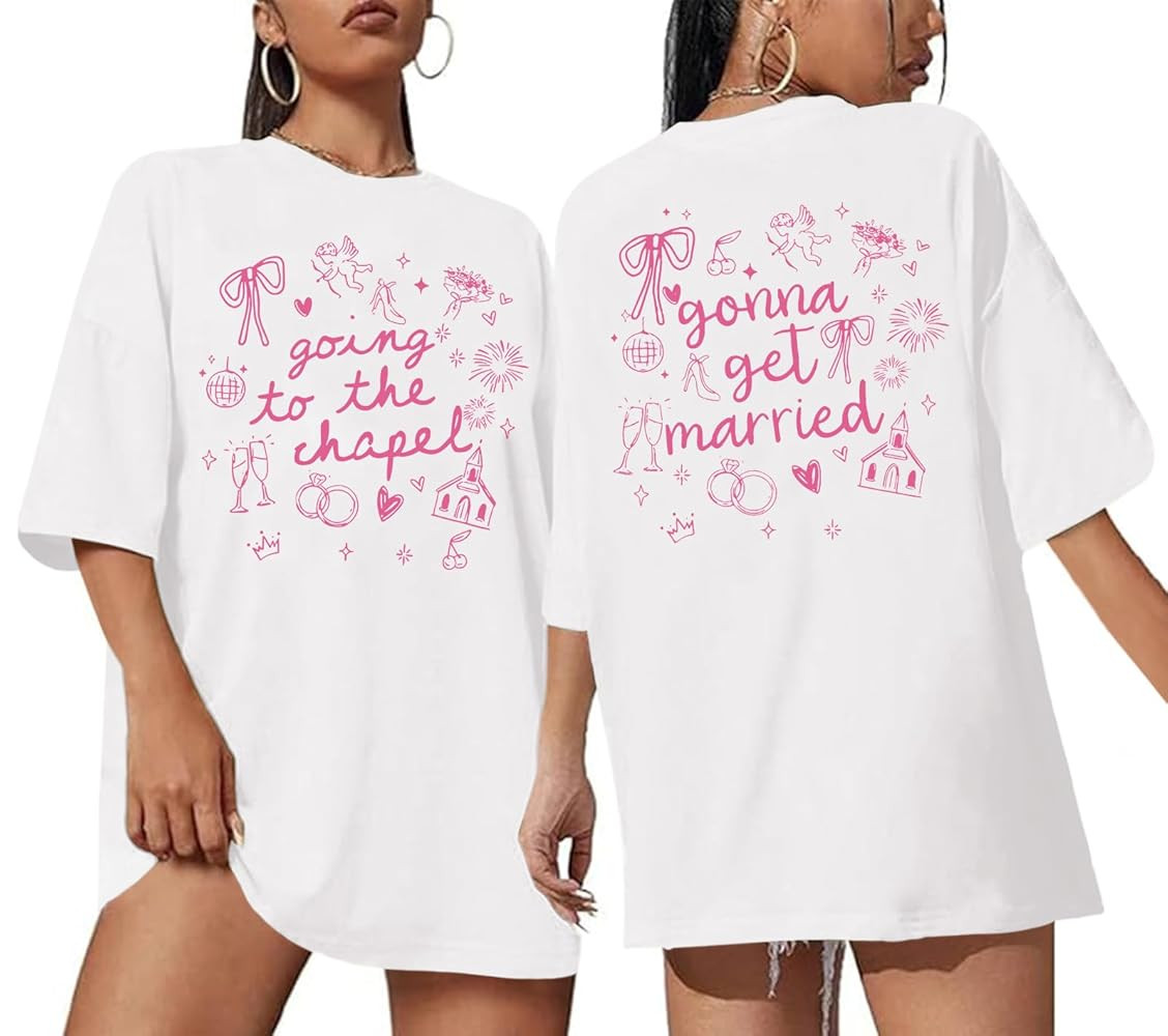 Going to The Chapel Shirt Bride to Be Tshirt Bridal Engaged Wedding Day T Shirts Bachelorette Par... | Amazon (US)
