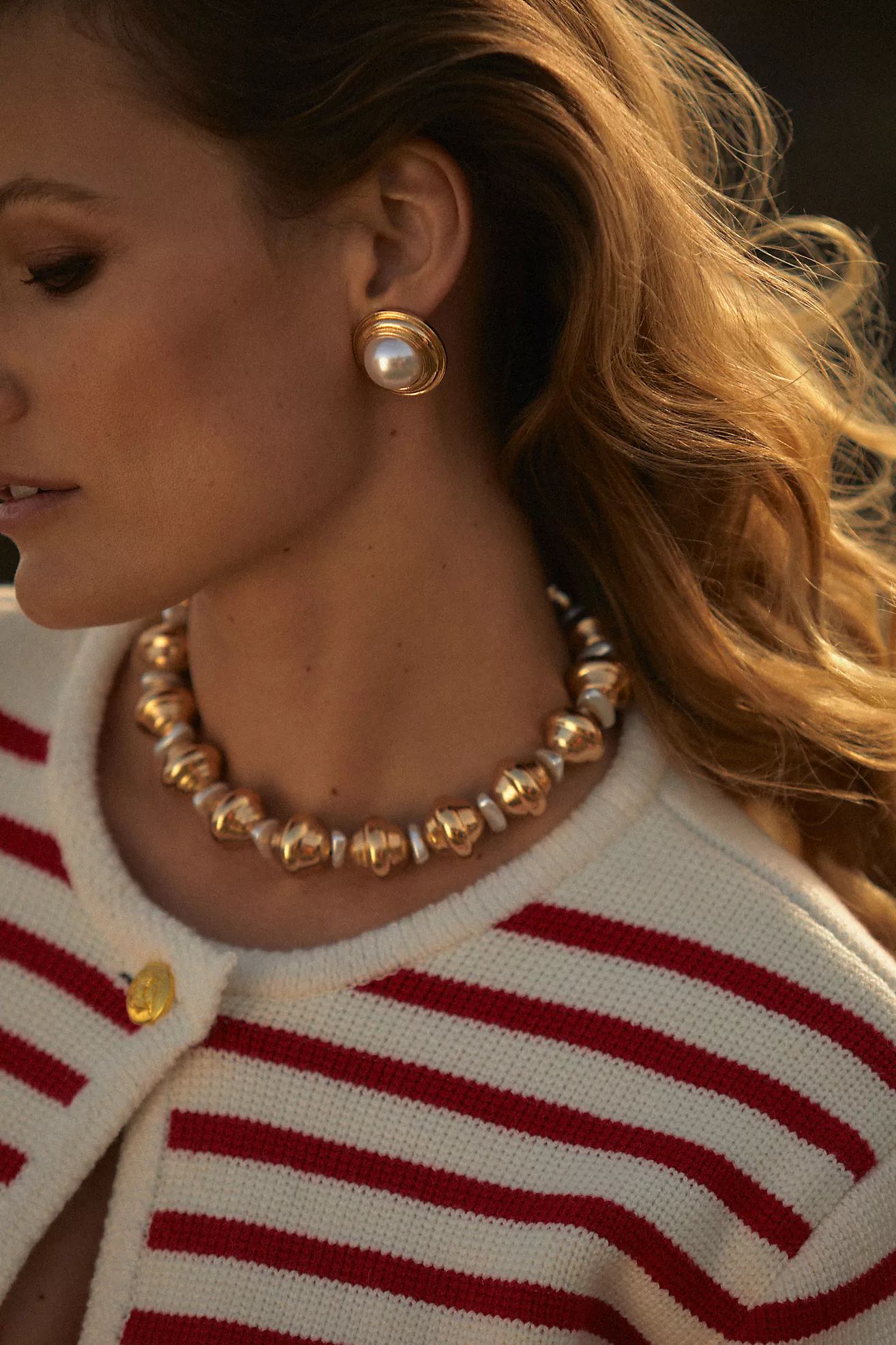 Gilded Pearl Necklace | Anthropologie (US)