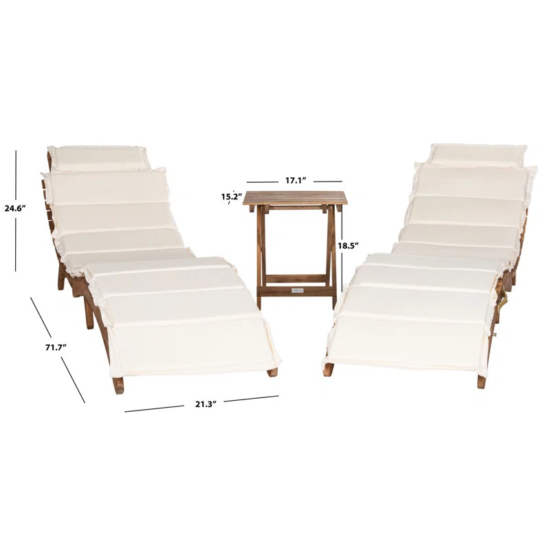 Alois Chaise Lounge Set with Cushion and Table | Wayfair North America