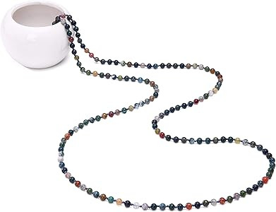 PERNNLA PEARL Natural Turquoise Long Beaded Necklace Wrap Bracelet Handmade Jewelry for Women Men | Amazon (US)