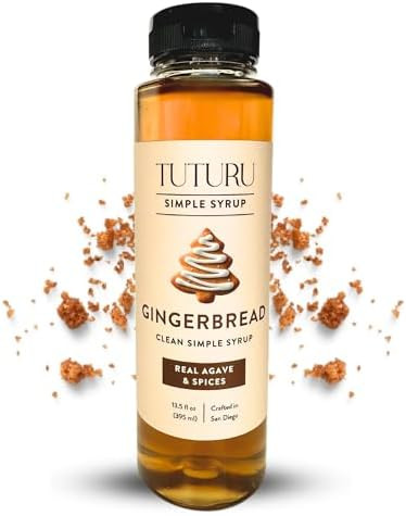 Gingerbread Simple Syrup for Coffee, Cocktails, Matcha - Sweetened with Agave Nectar - Infused wi... | Amazon (US)