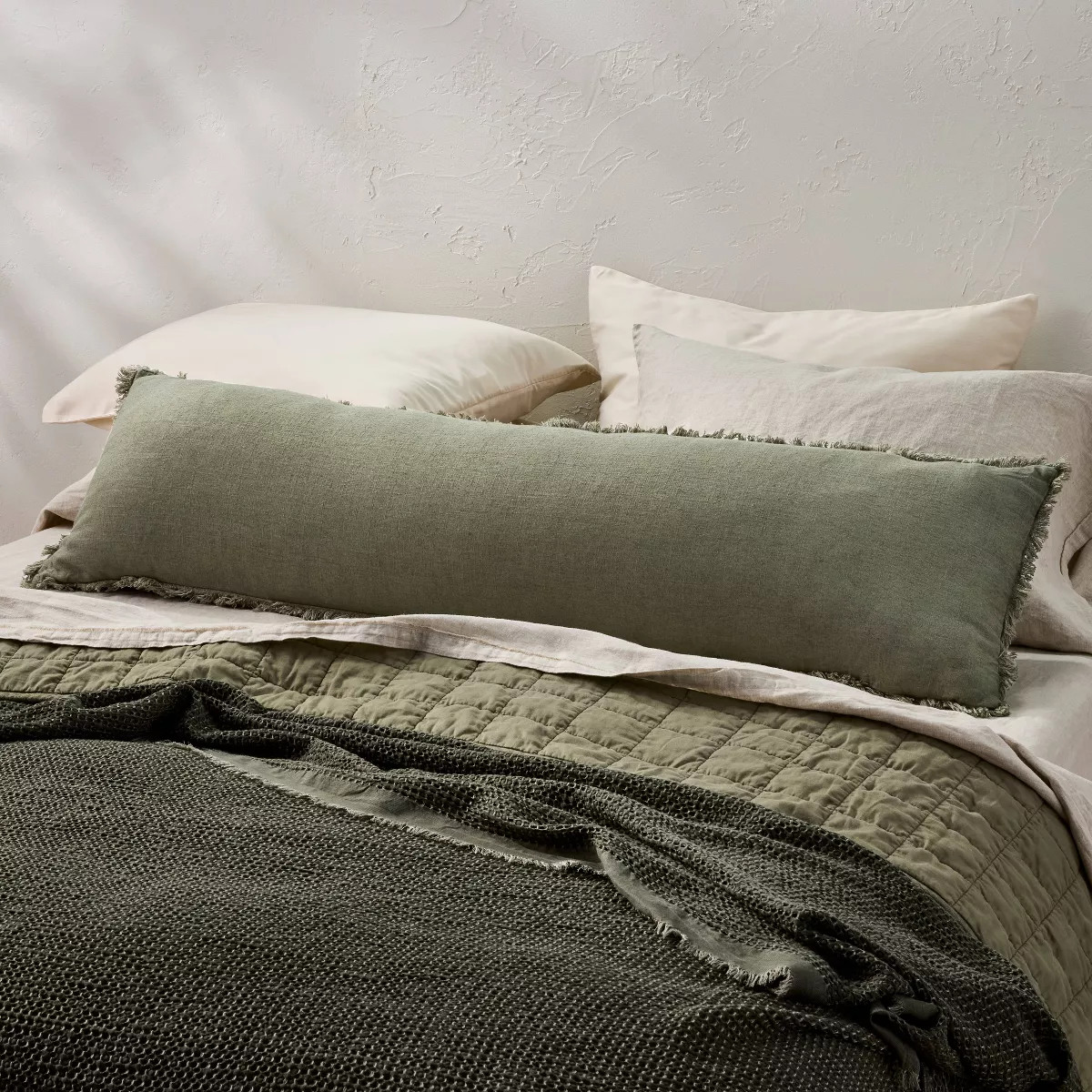 Lumbar Heavyweight Linen Blend Decorative Throw Pillow - Casaluna™ | Target