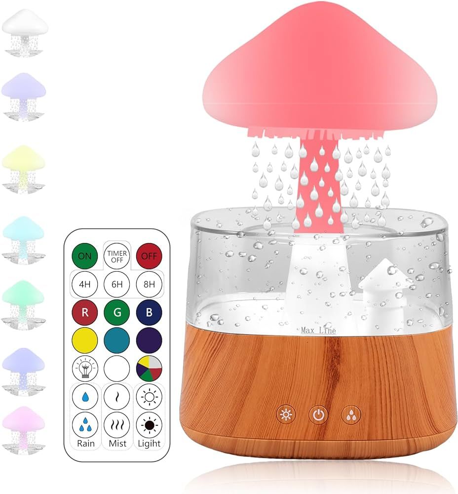 Rain Cloud Humidifier Water Drip, Rain Cloud Diffuser with Remote 7 Colors Lights, Rain Drop Humi... | Amazon (CA)