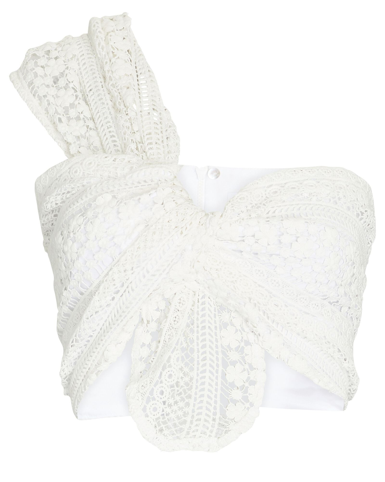 Sol One-Shoulder Knotted Crochet Top | INTERMIX