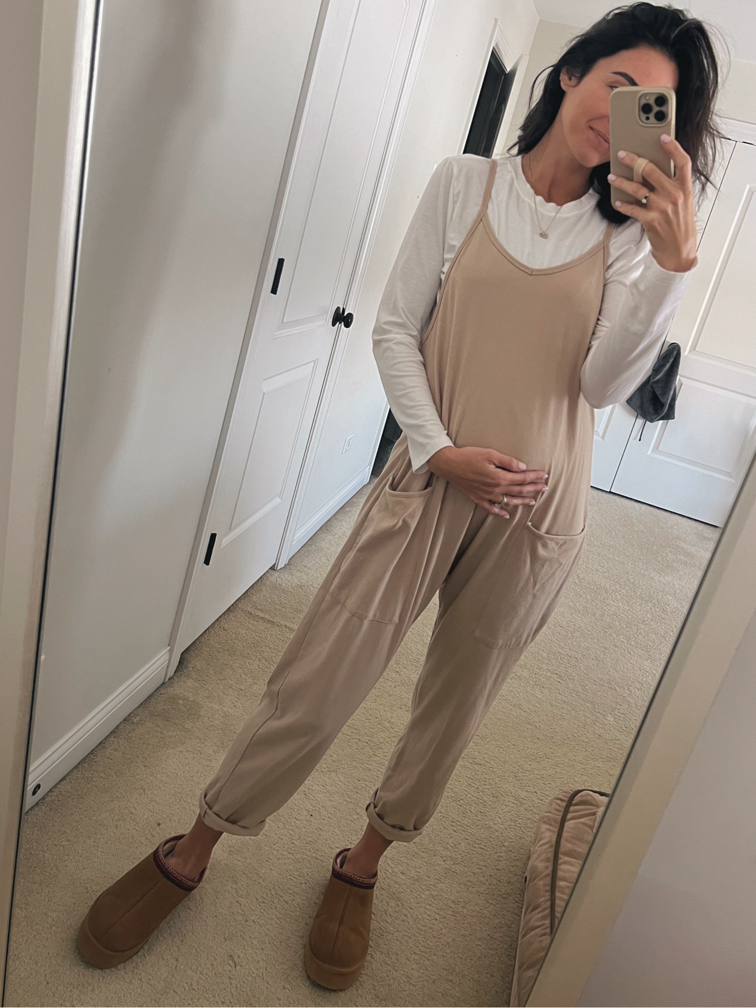 Current favorite go-to comfy fit - 16 weeks pregnant 🤍 

Sized up to medium for bump 

Free people, FP movement, Amazon find, look for less, ugg slippers, under 100

#LTKbump #LTKfindsunder50 #LTKstyletip