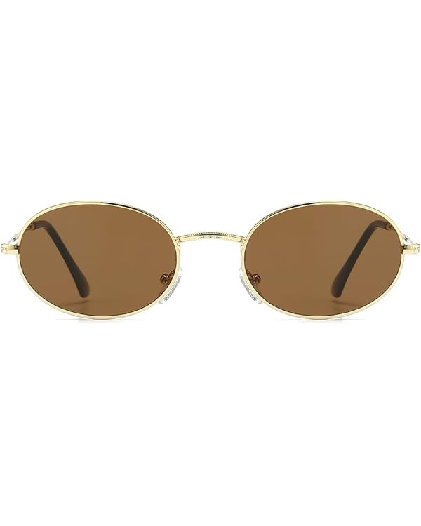 Dollger Oval Sunglasses for Women Vintage Metal Frame Glasses Anti Reflective Retro Eyeglasses Un... | Amazon (US)