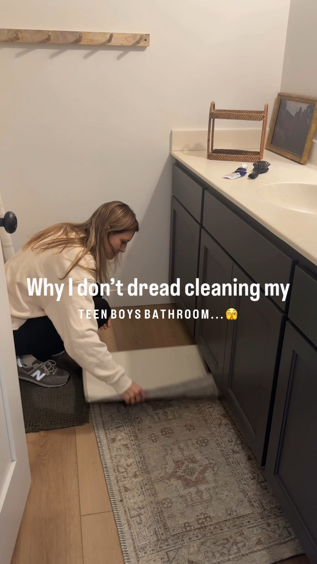 Someday maybe?! 

But in reality, I do have a system for my bathrooms.

I keep a bin of cleaning supplies in each bathroom to make it easier and more convenient. This has helped so much when I started doing it.! This scrubber has been a game changer for the shower!! 

#LTKmomlife #LTKHome