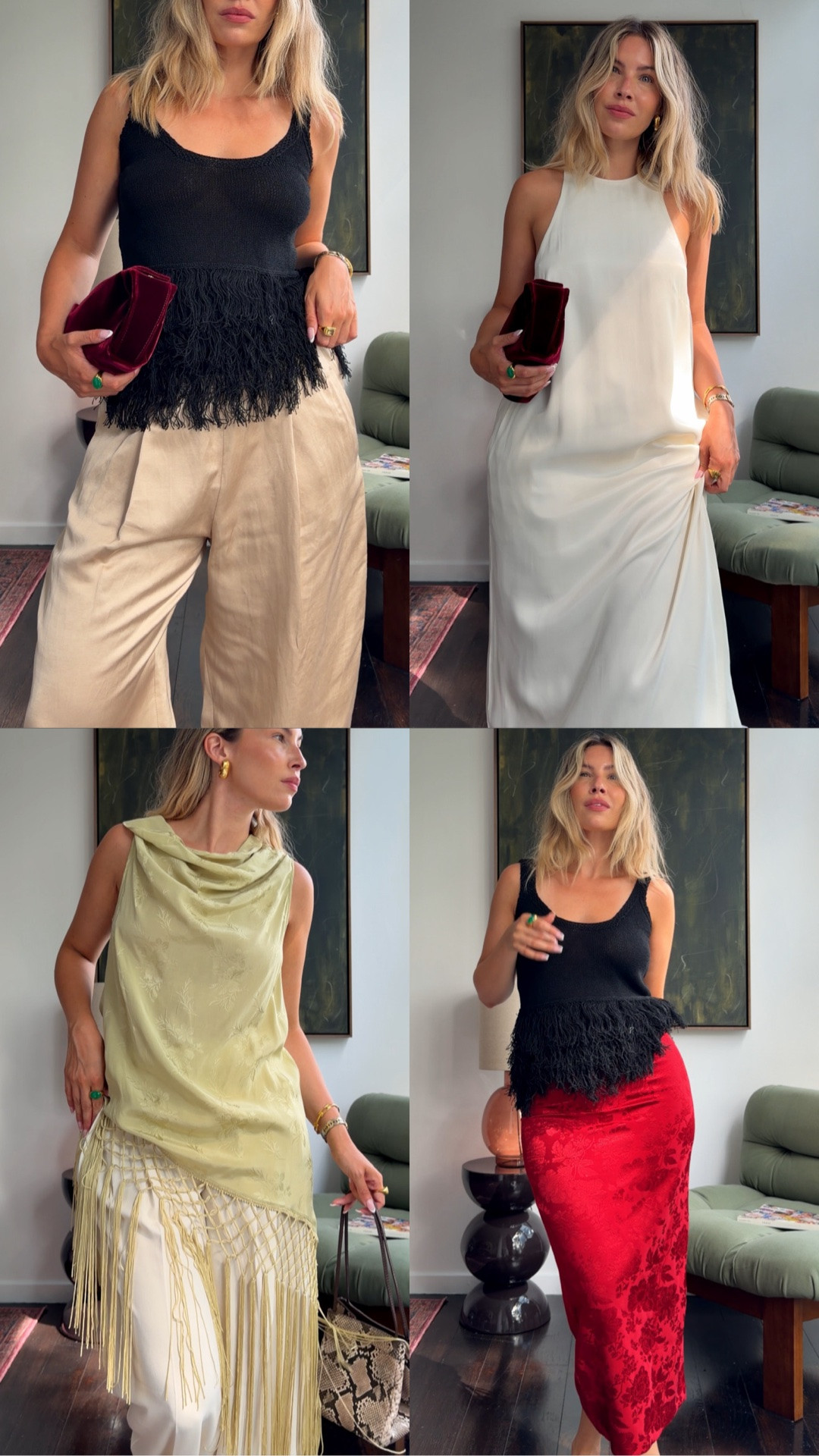 What’s new in my wardrobe recently 🤍 

Black top - small
Trousers - small

White dress - size 10

Green fringe top - small
Trousers - size 8

Red skirt - small

xxx

#LTKuk #LTKsummer #LTKeurope