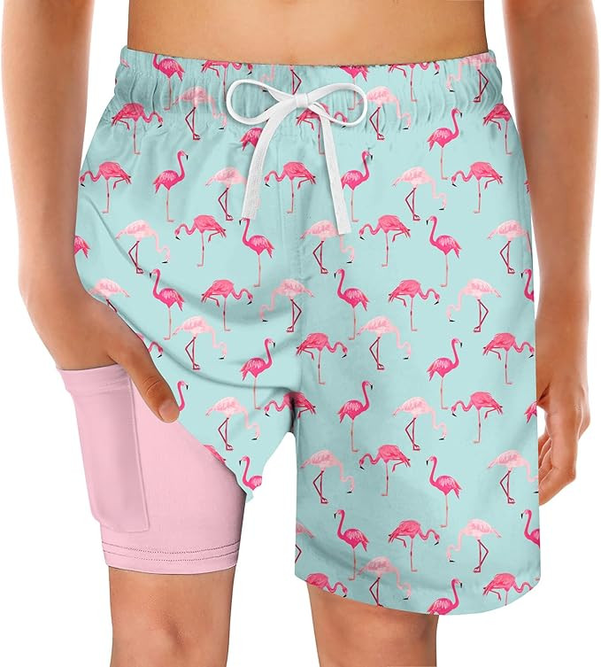 swimsobo Boys Swim Trunks for 5-18 Years Compression Liner Swimsuit Shorts Swimwear Boxer Bathing... | Amazon (US)