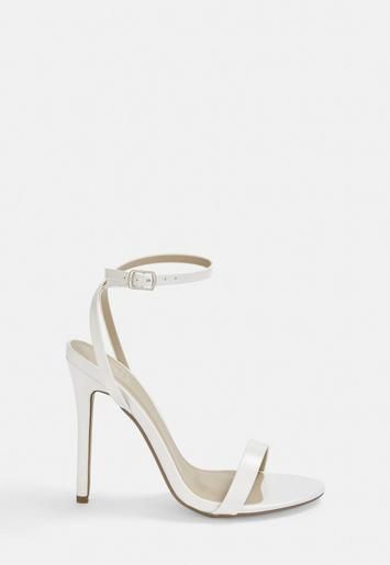 White Barely There Heels | Missguided (UK & IE)